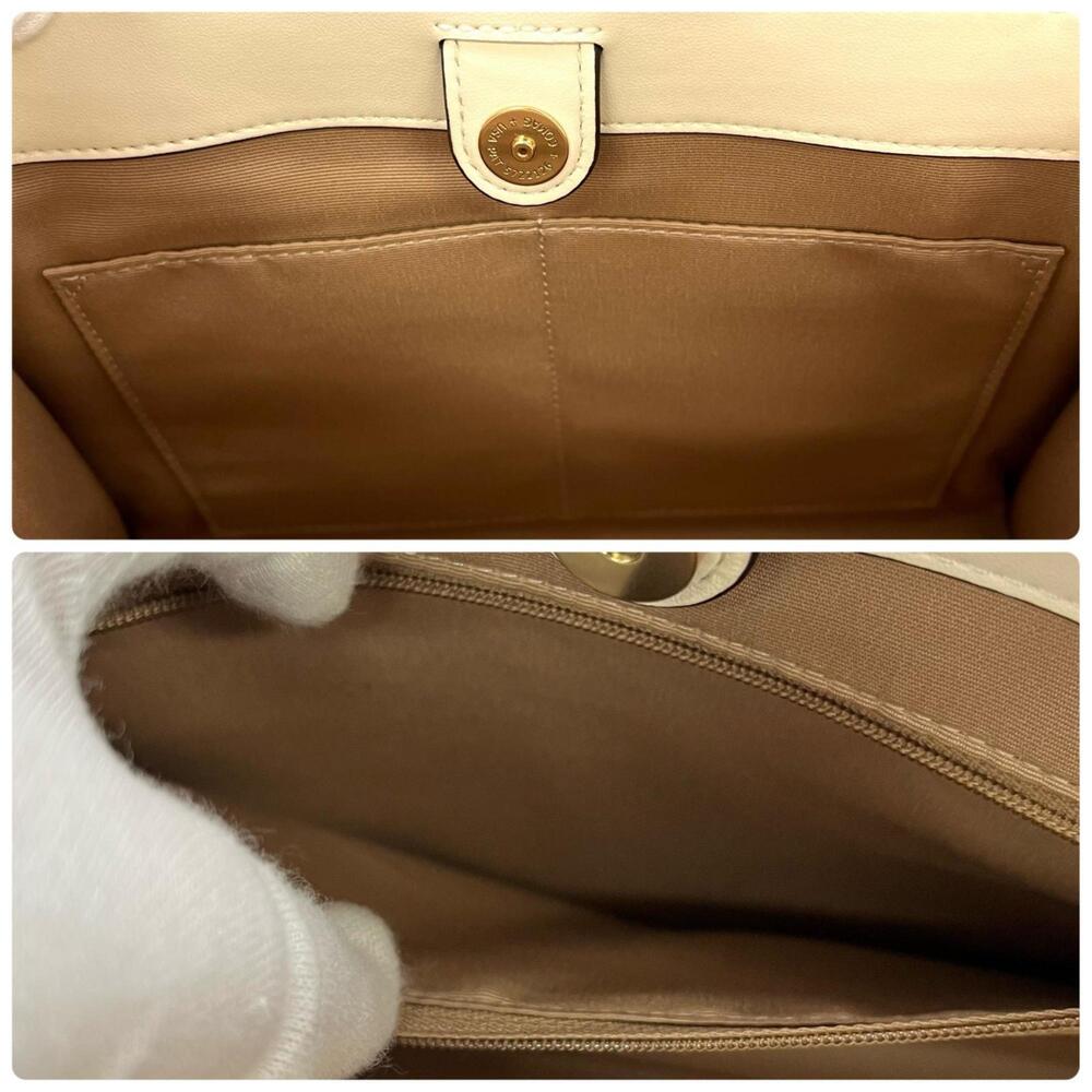Coach Smith Tote Bag 24 2-way Shoulder CBH14IMCAH Leather Chalk Multi Women's... - Picture 7 of 10